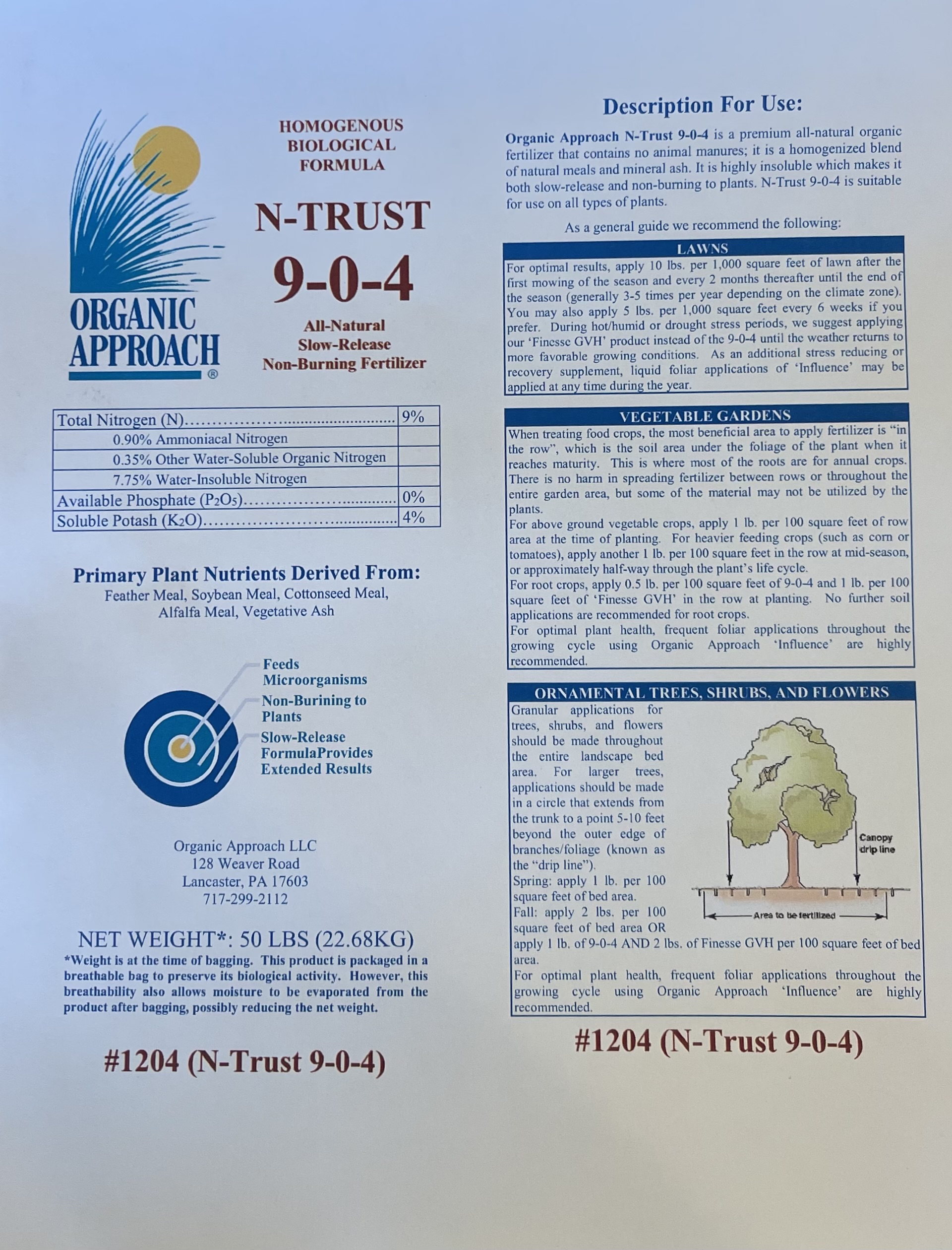 Organic Approach 9-0-4 Fertilizer